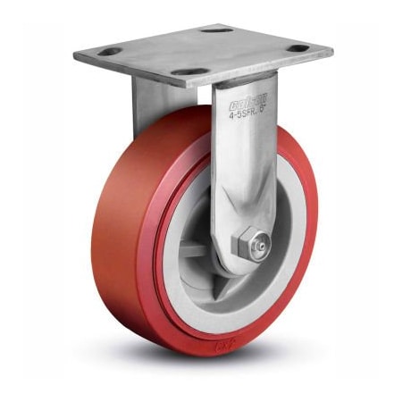 Colson Colson 4 Series Rigid Plate Caster 4.05108.929 SS - Polyurethane on Polyolefin 5" Dia. 750 Lb. 4.05108.929 SS